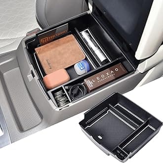 TACORBO Center Console Tray Compatible with Kia Carnival 2026 2025 2024 2023 2022 Accessories Insert Tray, KA4 MPV Armrest Secondary Storage Box, White Trim