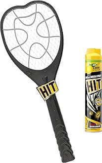 HIT Anti Mosquito Racquet Rechargeable Insect Killer Bat with LED Light, Black & Flying Insect Killer - Mosquito & Fly Killer Spray & Malaria, 700ml