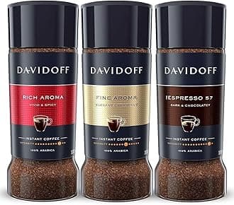 Davidoff Espresso 57, Fine Aroma & Rich Aroma Instant Coffee 100% Arabica, 3.53 oz ℮ 100 g, Variety Pack