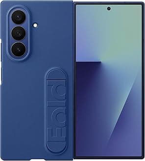 Samsung Galaxy Z Fold7 Silicone Phone Case, Protective Cover with Stand, Secure Grip, Soft, Comfortable Design, US Version, Navy