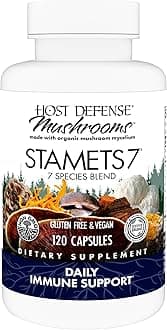 Host Defense Stamets 7-7 Species Blend - Mushroom Supplement for Immune Support - Includes Royal Sun Blazei, Cordyceps, Reishi, Maitake, Lion's Mane, Chaga & Mesima - 120 Capsules (60 Servings)*
