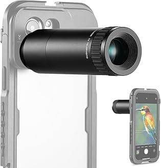 NEEWER HD Telephoto Lens Only for 17mm Thread Backplate, 7X Magnification Phone Camera Lens with 15 Elements 12 Groups Compatible with SmallRig NEEWER iPhone Samsung Cage with 17mm Lens Adapter, LS-36