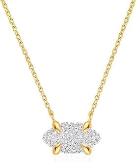 Valloey Rover Gold Necklace for Women 14K Gold Plated Circle Cubic Zirconia Pendant Necklace Dainty Twist Rope Chain Necklace Simple Jewelry Gift for Women