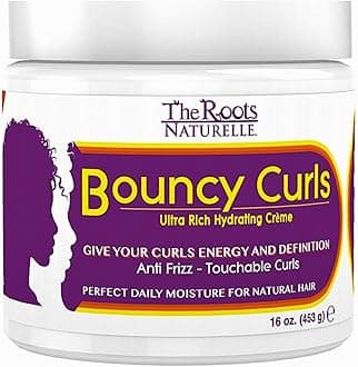 The Roots Naturelle Curly Hair Products Bouncy Curls (16 Ounce). Anti-Frizz Cream. by The Roots Naturelle