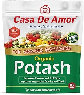 Casa De Amor Organic Potash Essential Fertilizer for Gardening, Enhance plant growth & productivity, Boost your garden's potential naturally (900 gm)