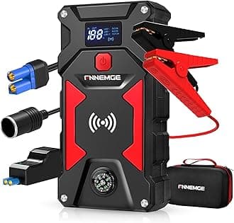 Car Jump Starter, 6000A Peak 26800mAh Car Battery Starter(Up to All Gas, 10.0L Diesel Engine), with USB Quick Charge 3.0,LED Light, EC-5 Output. …
