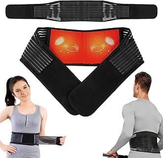 Back Support with Magnet, Tourmaline Magnetic Back Braces for Lower Back Pain Relief, Self Heating & Soothing Waist Band, Lumbar Support Belt for Herniated Disc/Sciatica (Medium)
