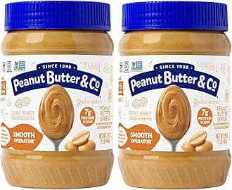 Peanut Butter & Co. Smooth Operator Peanut Butter, Non-GMO Project Verified, Gluten Free, Vegan, 16 Ounce (Pack of 2)