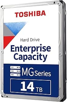 Toshiba 14TB Enterprise Internal Hard Drive – MG Series 3.5" SATA HDD for Server, Storage, 24/7 Operation, Hyperscale, Cloud (MG07ACA14TE)