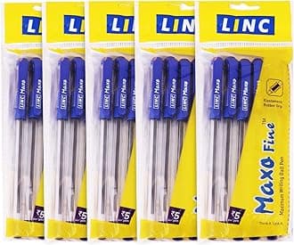 Linc Maxo Fine Ball Pen, Blue, 25 pcs