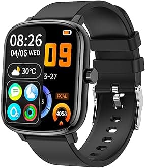 KALINCO Smart Watch for Men, 1.69" Fitness Tracker with Heart Rate, Blood Pressure, Blood Oxygen Tracking, Smartwatch with 100+ Sports Modes, Step Counter Compatible with Android iOS for Women