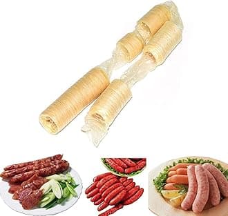 26mm Edible Collagen Sausage Casing for Making Roast Sausage, Dried Sausage, Sausage, Hot Dog,45.9ft (Shipping from The US)