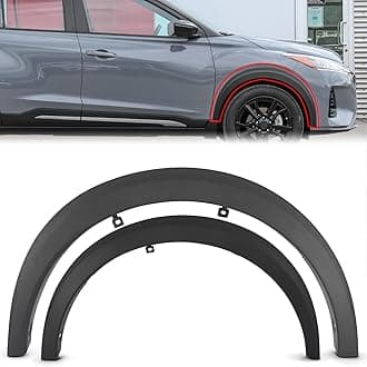 Left & Right Side Front Fender Flare Wheel Trim Molding Compatible with 2018-2020 Nissan Kicks Replace NI1290104 + NI1291104