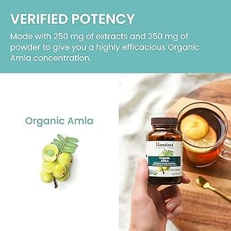 Himalaya Organic Amla, Natural Antioxidant for Immune Support, 60 Caplets, 600 mg,2 Month Supply (2 PACK)