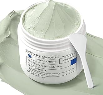 NING DERMOLOGIE Clay Mask for Face & Sensitive Skin: Triple Mud Formula Deep Cleans Pores Reduces Acne Balances Oil & Improves Texture - 3.88 Oz