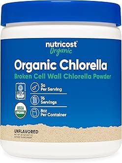 Nutricost Organic Chlorella Powder 8oz - 3000mg Per Serving - Non-GMO, Gluten Free