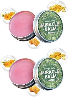 Miracle Balm, 2 Packs Organic Miracle Balm, Soothing Cream for Back, Hands and Body, Natural Ingredient（2 Packs）