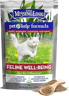 The Missing Link Pet Kelp Feline Well-Being 6oz Superfood Powdered Supplement, Organic & Limited Ingredient Formula for Digestive & Overall Health of Cats