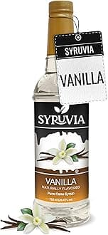 Coffee Syrup, Vanilla Flavored Syrup for Drinks, Lattes, and Desserts – 25.4 fl oz