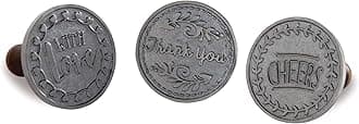 Nordic Ware 01280 Greetings Cast Cookie Stamps, 3-inch rounds, Silver