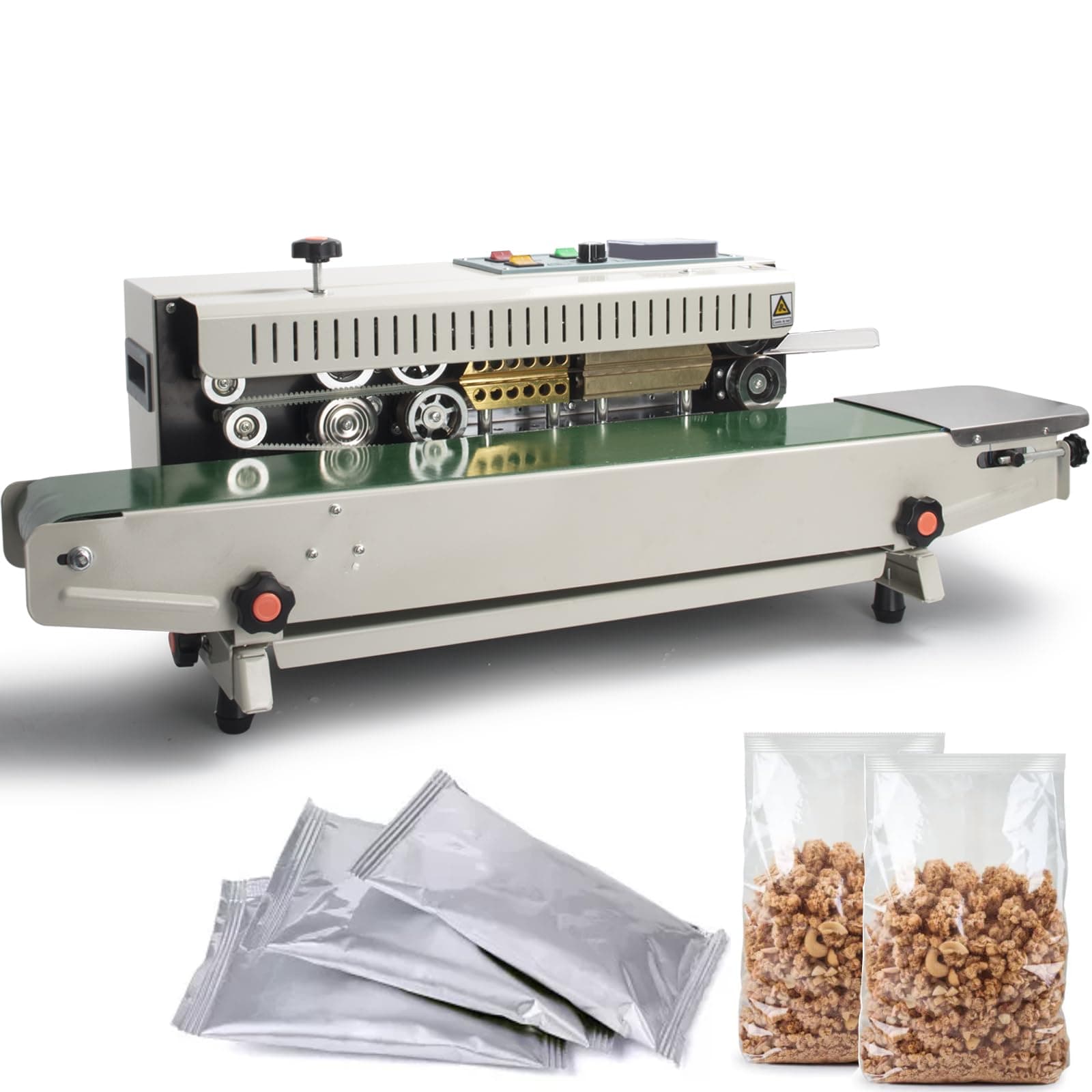 Continuous Sealing Machine Automatic Horizontal Continuous Band Sealer FR900 Plastic Bag Sealer 110V