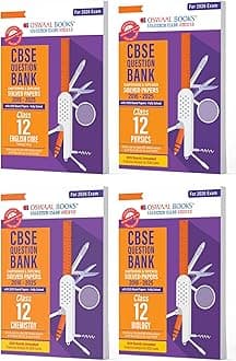 Oswaal CBSE Question Bank Class 12 Set of 4 Books | English Core | Physics | Chemistry | Biology | Chapterwise & Topicwise Solved Papers | For 2026 Board Exams