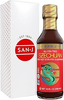 Gluten Free Szechuan Cooking Sauce - Szechuan Sauce, Szechuan Dipping Sauce, Hot & Spicy Marinade & Stir Fry Sauce, Kosher, Non-GMO, No Artificial Preservatives - 10 Fl Oz