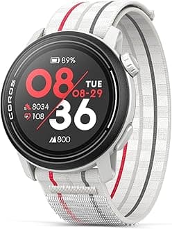 COROSPACE 3 Sport Watch GPS, Lightweight and Comfort, 17 Days Battery Life, Dual-Frequency GPS, Heart Rate, Navigation, Sleep Track, Training Plan, Run, Bike, and Ski -White Nylon