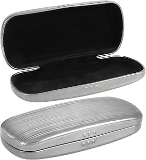 Metal Glasses Case Hard Shell, Aluminum Spectacles Box Eyeglass Sunglasses Case for Men Women Kids, Reading Glasses Holder