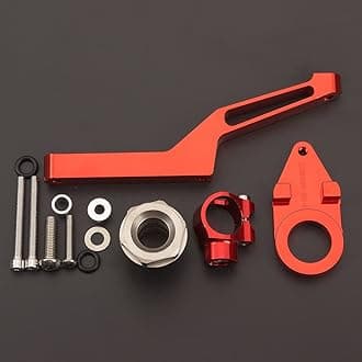 FXCNC Racing Motorcycle CNC Steering Damper Stabilizer Buffer Mounting Bracket Kit Compatible with Ninja 600 ZX636 ZX6R ZX-6R 2009-2020