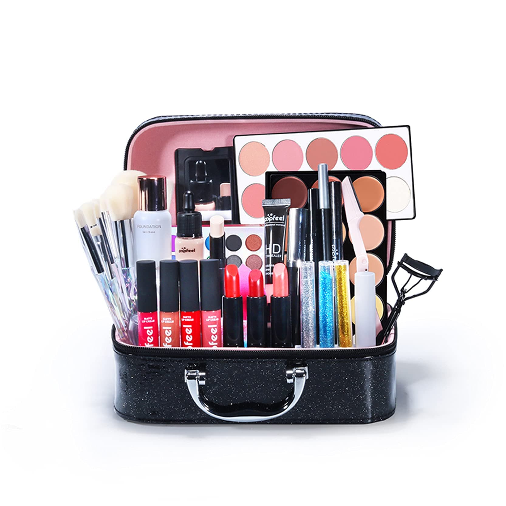 FantasyDay All-in-one Makeup Gift Sets | Full Make up Kit for Women Girls Xmas Essential Bundle Include Eyeshadow Palette Lipstick Blush Concealer Face Powder Eyeliner Lipgloss Mascara Eyebrow Pencil