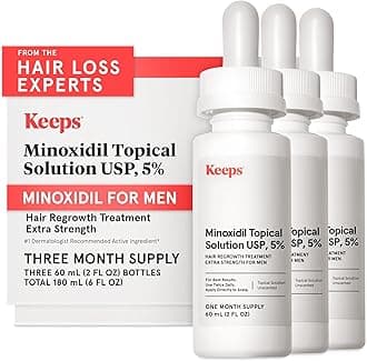 Extra Strength Minoxidil for Men - 5% Minoxidil Hair Growth Serum - Hair Loss & Regrowth Treatment for Thinning & Bald Spots - Clinically Proven Hair Growth Products - Unscented Topical Aerosol