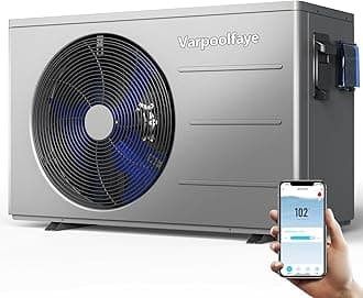 30,000 BTU Electric Pool Heater for Above Ground Pool Swimming Pool Heat Pump Inground Pool Heater 120V 8,000 Gallon Heating or Cooling WiFi Control Schedule