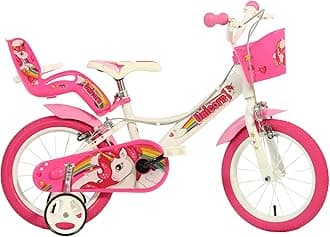 Dino Bikes 144R-UN Unicorn 14" Bicycle 14'', White & Pink