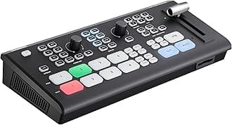 Osee GoStream Deck Pro HDMI Live Stream Switcher, Video Mixer Switcher 6 HDMI, 2 USB, 8 Macro Buttons, MultiSource, Three Streams Simultaneously, Phone Out, UVC & NDI Updatable
