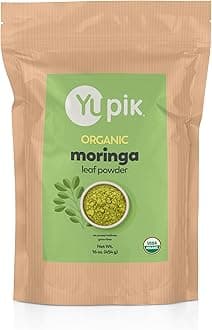 Organic Moringa Leaf Powder 1 lb (16 oz), USDA Certified, Non-GMO, Vegan, Gluten-Free, Kosher, Nutrient-Rich Superfood for Baking, Cooking & Drinks