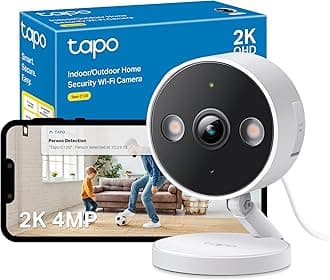 C120 2K 4MP WiFi Outdoor Camera, Built-In Dual Spotlights, Color Night Vision Security with No Monthly Fee, AI Detection, Sound & Light Alarm, IP66 Weatherproof,CCTV, Cross-Line Detection