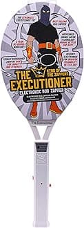 The Executioner White Electric Fly Swatter Bug Zapper Racket Fly Wasp Mosquito Insect Killer Single Layer Pest Control for Indoor and Outdoor