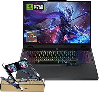 Legion 5 15AHP10 RTX 5060 Pro Gaming Laptop,15.1 OLED WQXGA(2560 x 1600) 165Hz, AMD Ryzen 7 260(Beats Intel i7-14700), NVIDIA RTX 5060, 64GB DDR5 RAM,2TB SSD, Wi-Fi 7, Bundle PCO Laptop Cooler