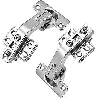 TamBee 135 Degree Cabinet Hinges Kitchen Cupboard Doors Hinges Soft Close Corner Hinges for Cupboards Doors Wardrobe, 1 Pair (Full Overlay)