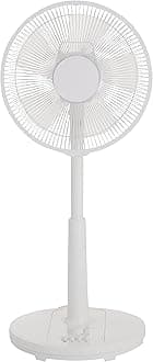 Amazon Basic Living Fan, Oscillating Oscillating with Timer Function, 3 Air Flow Settings, White, Blade Diameter 11.8 inches (30 cm)