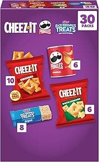 Cheez-It Kellogg's Mega Variety Pack (MVP) Snacks, Lunch Snacks, Office and Kids Snacks, Variety Pack, 30.1oz Box (30 Snacks)