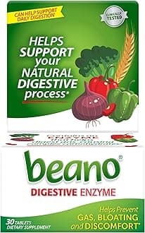 Beano Food Enzyme Dietary Supplement Tablets, 30 Tabs (Pack of 1)
