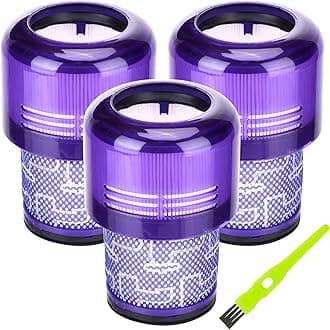 3 Pack Replacement Filter for Absolute V11 Animal V11 Torque Drive V15 Detect SV14 Cordless Vacuum Filter Replace Part # 970013-02 & 97001302
