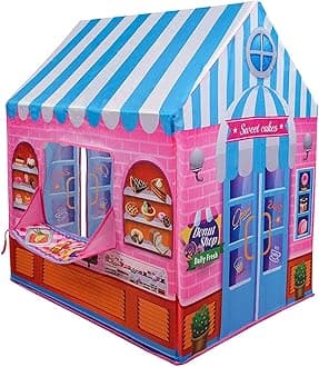 Playhouses Tent For Kids Outdoor And Indoor Kid Play House Castle Tent Toys For 2-8 Years Old Kids Children Boy Girls Portable Kid Castle Playhouse For Girls & Boys (Candy Shop),Multicolor
