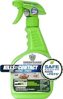 Green Guard Pest Control Spray - Indoor & Outdoor Killer of Ants, Roaches, Spiders & Other Crawling Insects, Safe Around Children & Pets, Plant-Based, Pleasant Scent (Lemongrass Blast, 16oz)