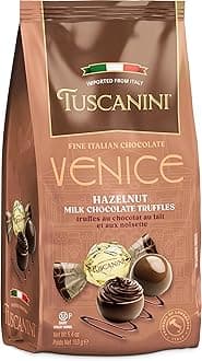 Tuscanini Fine Italian Hazelnut Milk Chocolate Truffles, Venice, 5.4oz | Gourmet Italian | Premium Gift | Perfect for Holidays & Celebrations