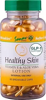 Sanar Naturals Healthy Skin Vitamin E & Aloe Vera - Skin Care Lotion - 60 Breakable Caps (1 Pack)