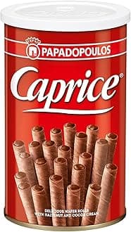 Papadopoulos Caprice Wafer Rolls with Hazelnut and Cocoa Cream 115 g
