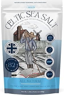 Celtic Sea Salt - Unrefined Light Grey Coarse Salt, Hand-Harvested in Guérande France - Natural, Kosher, Rich in 82 Vital Minerals - 650g